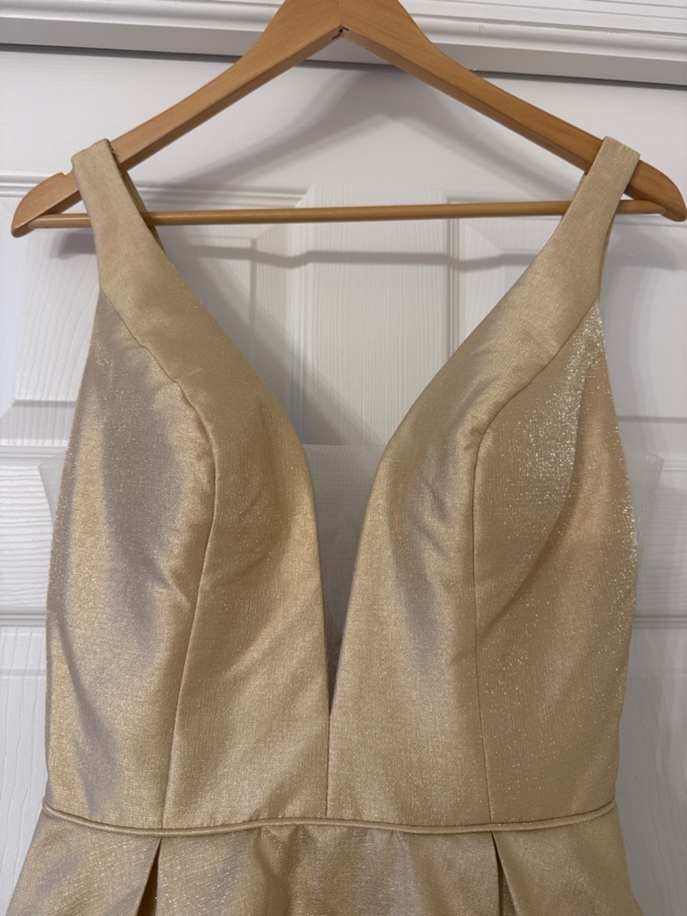 Camille La Vie Gold V-Neck Gown - Picture 2 of 10